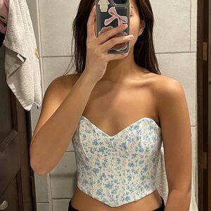 Zara Viral Floral Corset Top